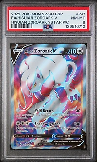 2022 Pokemon Swsh Black Star Promo 297 Full Art/hisuian Zoroark V Hisuian Zoroark Vstar Premium Collection PSA