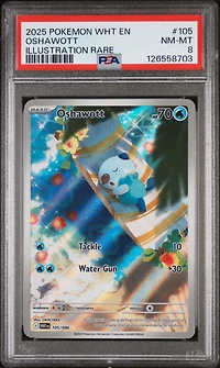 2025 Pokemon Wht En-white Flare 105 Oshawott Illustration Rare PSA
