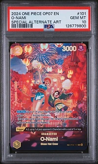 2024 One Piece Op07-500 Years In The Future 101 O-nami Special Alternate Art PSA 10