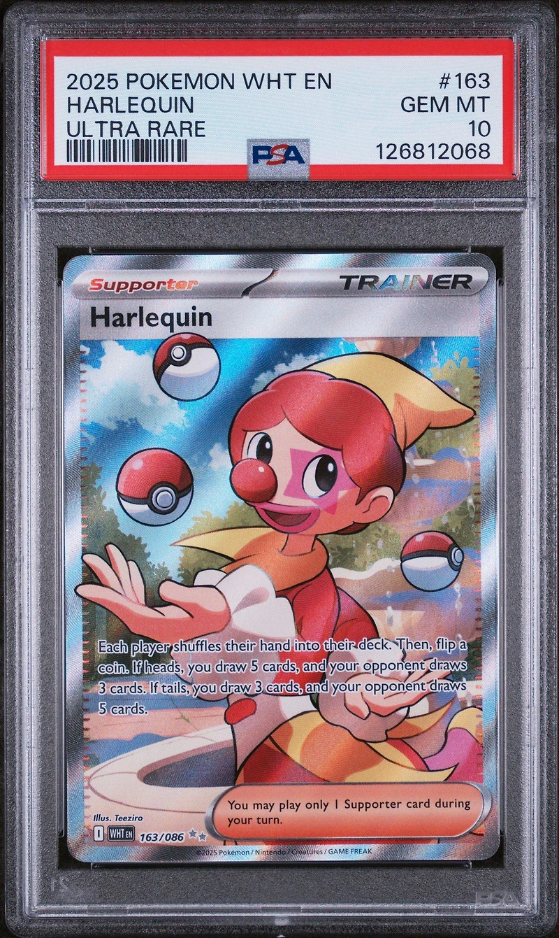2025 Pokemon Wht En-white Flare 163 Harlequin Ultra Rare PSA 10