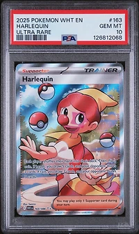 2025 Pokemon Wht En-white Flare 163 Harlequin Ultra Rare PSA 10
