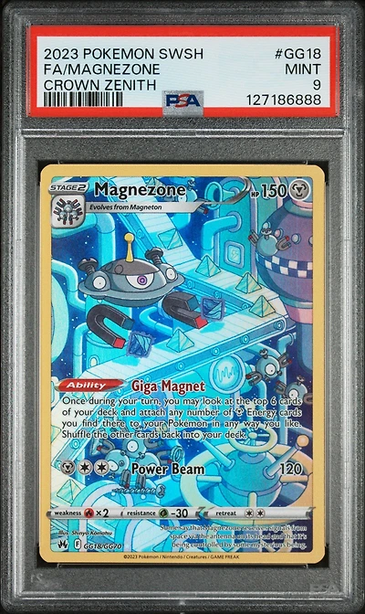 2023 Pokemon Sword And Shield Crown Zenith Gg18 Full Art/magnezone PSA
