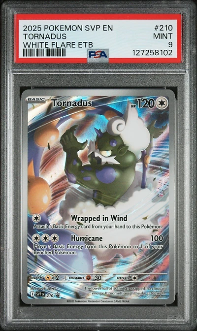 2025 Pokemon Svp En-sv Black Star Promo 210 Tornadus White Flare Elite Trainer Box PSA