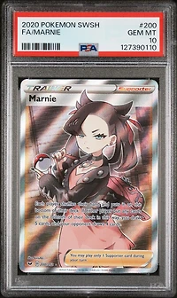 2020 Pokemon Sword & Shield 200 Full Art/marnie PSA