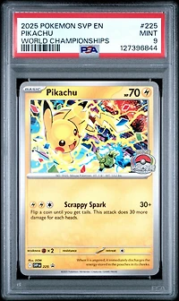 2025 Pokemon Svp En-sv Black Star Promo 225 Pikachu World Championships PSA