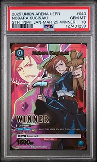 2025 Union Arena Uepr-promos 043 Nobara Kugisaki Store Tournament January-march 2025-winner Card PSA 10