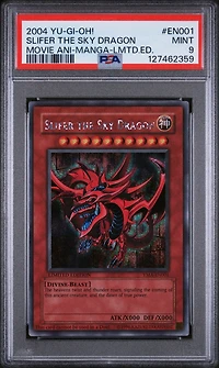 2004 Yu-gi-oh! The Movie Ani-manga En001 Slifer The Sky Dragon Limited Edition PSA 9