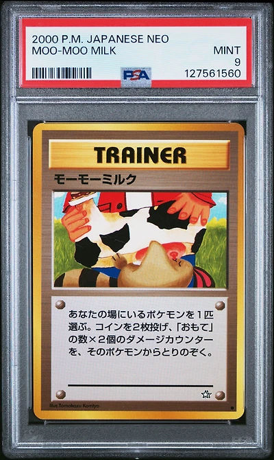 2000 Pokemon Japanese Neo Moo-moo Milk PSA 9