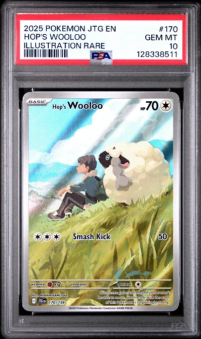 2025 Pokemon Jtg En-journey Together 170 Hop's Wooloo Illustration Rare PSA 10