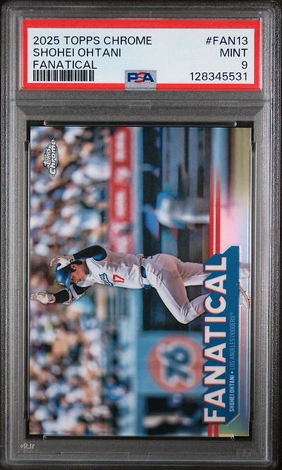 2025 Topps Chrome Fanatical Fan13 Shohei Ohtani PSA 9