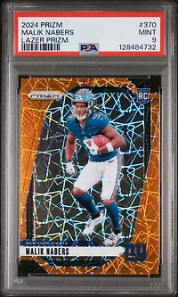 2024 Panini Prizm 370 Malik Nabers Lazer Prizm PSA 9