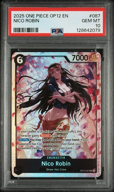 2025 One Piece Op12-legacy Of The Master 087 Nico Robin PSA 10