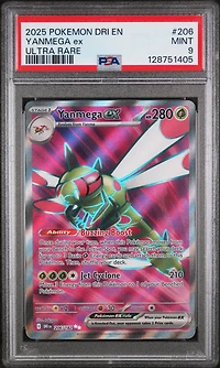 2025 Pokemon Dri En-destined Rivals 206 Yanmega Ex Ultra Rare PSA 9
