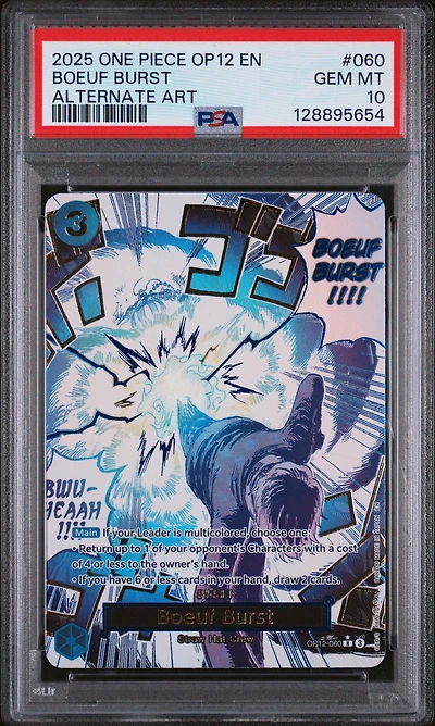 2025 One Piece Op12-legacy Of The Master 060 Boeuf Burst Alternate Art PSA 10