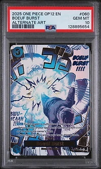 2025 One Piece Op12-legacy Of The Master 060 Boeuf Burst Alternate Art PSA 10