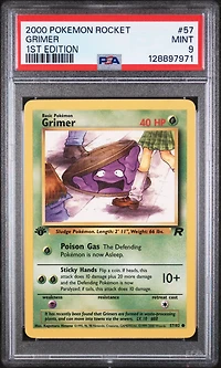 2000 Pokemon Rocket 57 Grimer 1st Edition PSA 9
