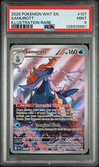 2025 Pokemon Wht En-white Flare 107 Samurott Illustration Rare PSA