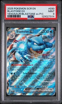 2025 Pokemon Scr En-stellar Crown Blastoise Ex Venusaur Ex & Blastoise Ex Premium Collection PSA