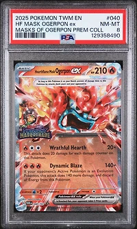2025 Pokemon Twm En-twilight Masquerade 040 Hearthflame Mask Ogerpon Ex Masks Of Ogerpon Premium Collection PSA 8