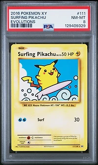 2016 Pokemon Xy Evolutions 111 Surfing Pikachu PSA