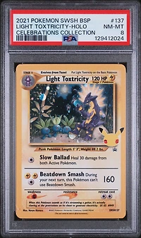 2021 Pokemon Swsh Black Star Promo 137 Light Toxtricity-holo Celebrations Collection PSA