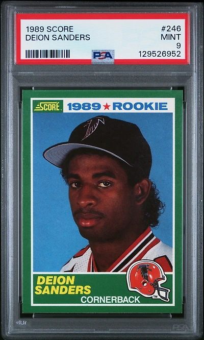 1989 Score 246 Deion Sanders PSA 9