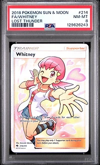 2018 Pokemon Sun & Moon Lost Thunder 214 Full Art/whitney PSA