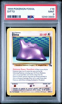 1999 Pokemon Fossil 18 Ditto PSA