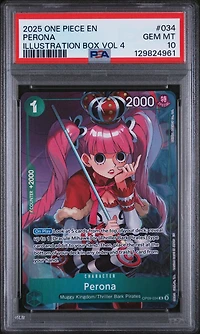 2025 One Piece Promos 034 Perona Illustration Box Vol.4 PSA 10