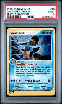 2003 Pokemon Ex Ruby & Sapphire 13 Swampert-holo PSA 9