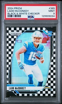 2024 Panini Prizm 365 Ladd Mcconkey Black & White Checker PSA 9