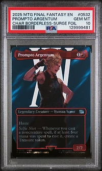2025 Magic The Gathering Final Fantasy 0532 Prompto Argentum Character Borderless-surge Foil PSA 10
