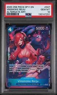 2025 One Piece Op11-a Fist Of Divine Speed 047 Vinsmoke Reiju Alternate Art PSA 10
