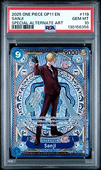 2025 One Piece Op11-a Fist Of Divine Speed 119 Sanji Special Alternate Art PSA 10