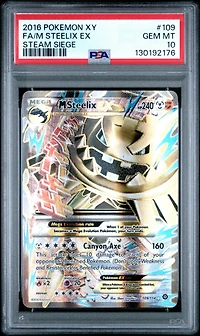2016 Pokemon Xy Steam Siege 109 Full Art/m Steelix Ex PSA