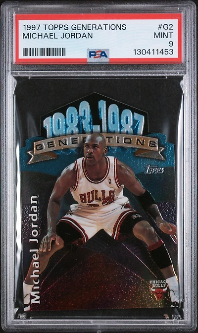 1997 Topps Generations G2 Michael Jordan PSA 9