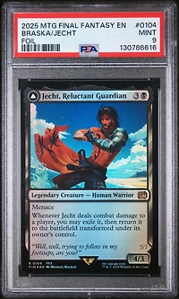 2025 Magic The Gathering Final Fantasy 0104 Braska's Final Aeon/jecht, Reluctant Guardian Foil PSA 9