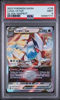 2022 Pokemon Sword & Shield Silver Tempest 139 Lugia Vstar PSA