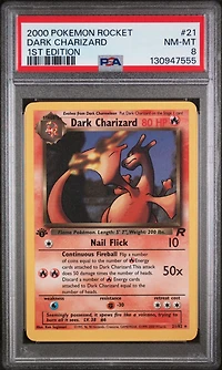 2000 Pokemon Rocket 21 Dark Charizard 1st Edition PSA
