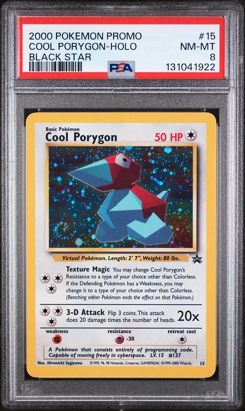 2000 Pokemon Promo Black Star 15 Cool Porygon-holo PSA 8