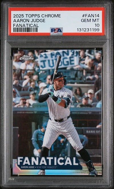2025 Topps Chrome Fanatical Fan14 Aaron Judge PSA 10