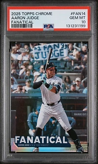 2025 Topps Chrome Fanatical Fan14 Aaron Judge PSA 10