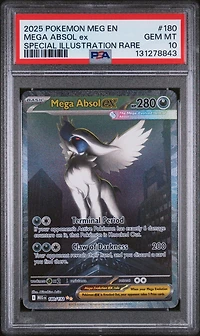 2025 Pokemon Meg En-mega Evolution 180 Mega Absol Ex Special Illustration Rare PSA