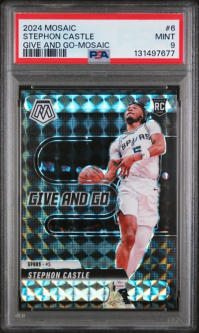 2024 Panini Mosaic Give And Go 6 Stephon Castle Mosaic PSA 9