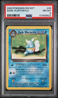 2000 Pokemon Rocket 46 Dark Wartortle PSA 8
