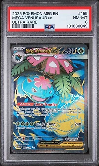 2025 Pokemon Meg En-mega Evolution 155 Mega Venusaur Ex Ultra Rare PSA