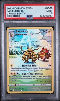 2023 Pokemon Sword And Shield Crown Zenith Gg08 Full Art/electivire PSA 9