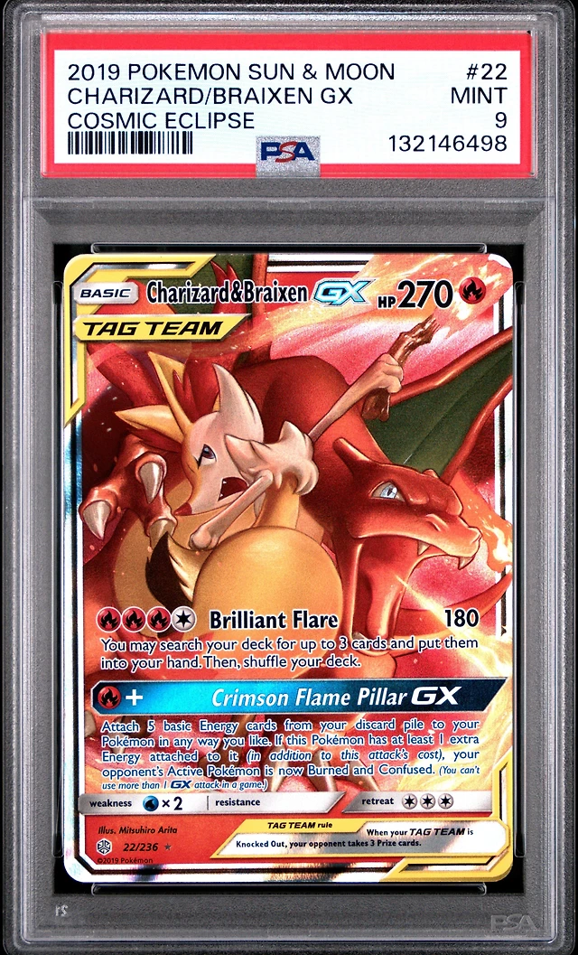 Fanatics Authentic Charizard & Braixen GX 2019 Pokemon Sun & Moon Remix  Bout Japanese Tag Team Hyper Rare #075 Card at Hamilton Place in  Chattanooga, TN