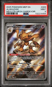 2025 Pokemon Mep En-me Black Star Promo 009 Alakazam Mega Evolution Elite Trainer Box-mega Gardevoir PSA
