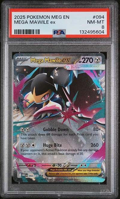 2025 Pokemon Meg En-mega Evolution 094 Mega Mawile Ex PSA